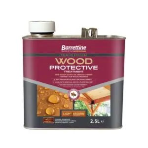 2.5 LITRE LIGHT BROWN WOOD PROTECTIVE TREATMENT BARRETTINE