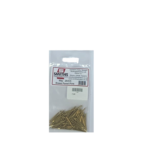 25MM BRASS PANEL PINS 50G Order Online Smiths Timber Merchants