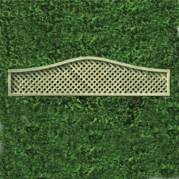 6FT X 300MM OMEGA TOP DECORATIVE PRIVACY LATTICE - Image 2