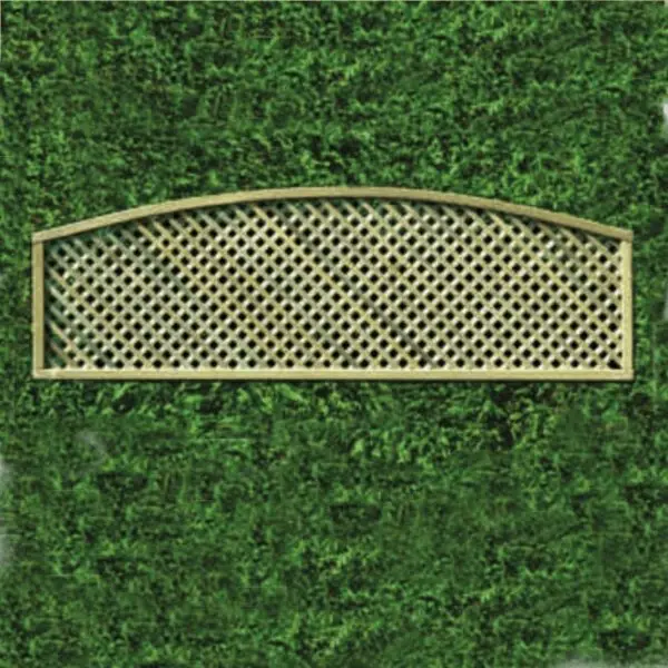 6FT X 450MM CONVEX TOP DECORATIVE PRIVACY LATTICE - Image 2