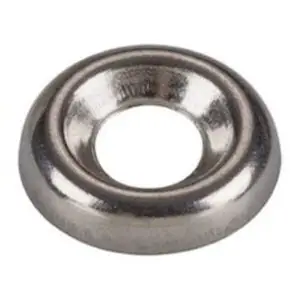 SCREW CUP WASHERS NO 8 CHROMED 16 PACK