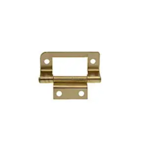 50MM BRASSED CRACKED FLUSH HINGE 1 PAIR