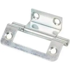 50MM ZINC PLATED CRANKED FLUSH HINGE 1 PAIR