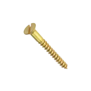 1.1/2" X NO10 BRASS SLOTTED CSK WOODSCREWS 20 PACK