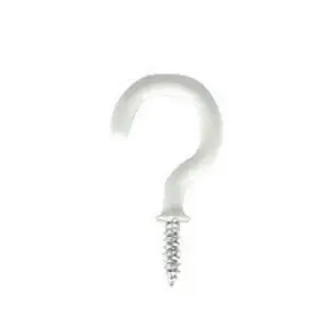 25MM CUP HOOKS WHITE PVC 8 PACK