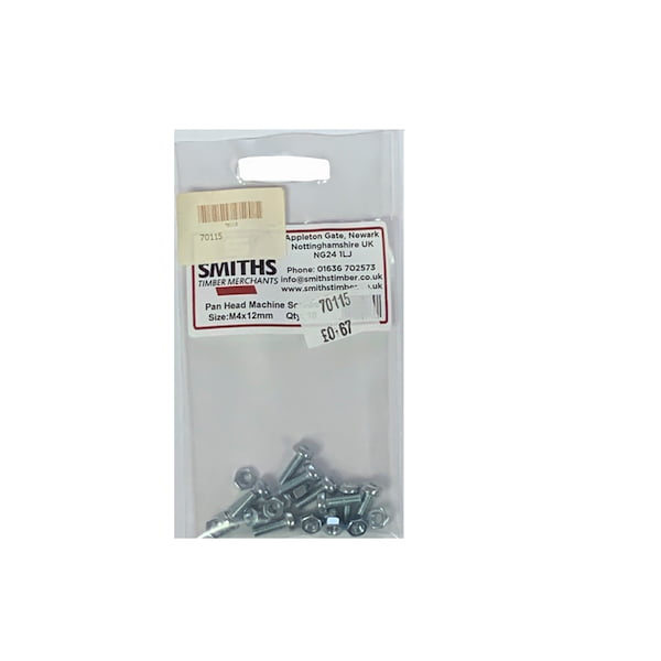 M4 X 12MM PAN POZI MACHINE SCREWS & NUTS 10 PACK | Order Online ...