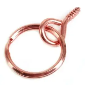 SCREW EYE AND RING COPPER FINISH 8 PACK