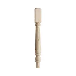 Pine 91mm Half Fluted Newel 196mm PEFC