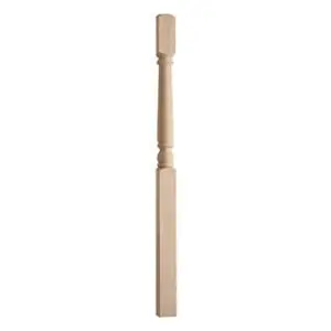 Hemlock Half 91mm One Piece Newel Post 196mm