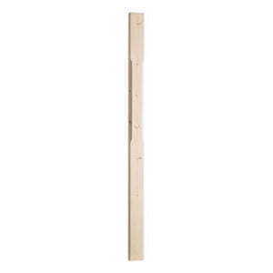Pine 91mm Half Stop Chamfered Newel 1500mm PEFC