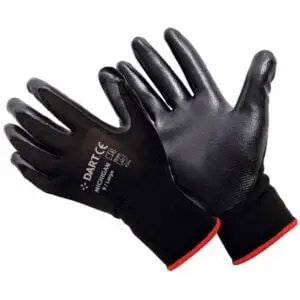 DART BLACK NITRILE GLOVE SIZE L