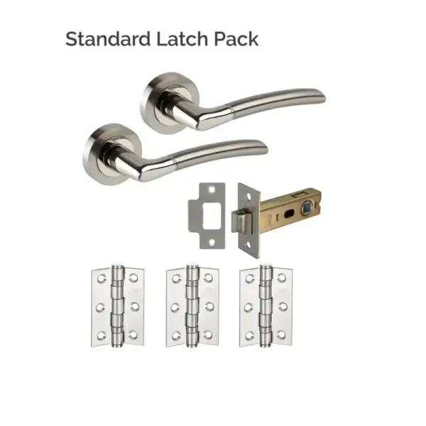Dallas Polish/Satin S/Steel Latch Pack - Image 2