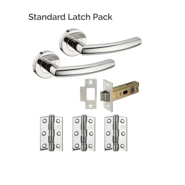 Raven Polished Steel Latch Pack - Image 2