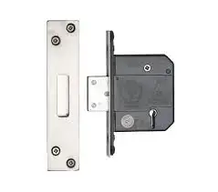 63MM 5 LEVER DEAD LOCK NICKEL PLATED