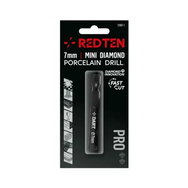 RED TEN PRO 7MM DIAMOND PORCELIAN DRILL BIT 1 PACK - Image 2